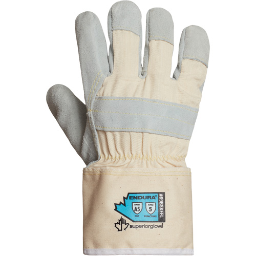 Gants r&eacute;sistant aux coupures Endura, Grand, Paume en Cuir refendu Equipex