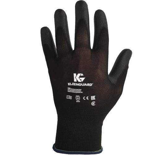Gants polyvalents KleenGuard G40, 6/T-petit, R&ecirc;vetement Polyur&eacute;thane, Calibre 15, Enveloppe en Nylon Equipex