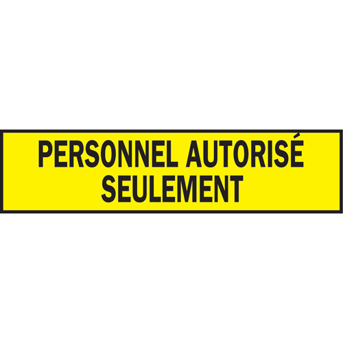 Ruban de signalisation pour barricade, Français, 3" la x 200' lo, 3,5 mils, Noir sur jaune Equipex