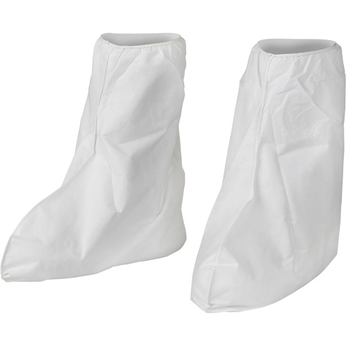 KleenGuard A40 Disposable Boot Covers, One Size, Microporous, White Equipex