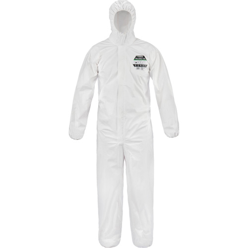 MicroMax&reg; NS Coveralls, Small, White, Microporous Equipex