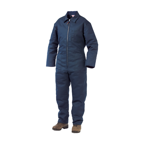 Lined Twill Coveralls, Men's, Navy Blue, Size Large Equipex