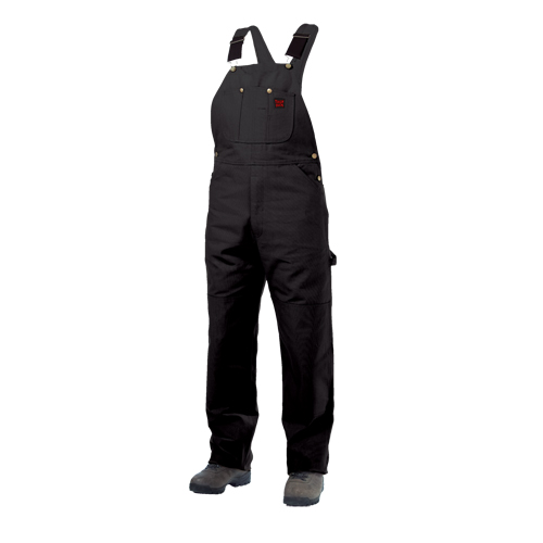 Salopettes en canevas de coton non doubl&eacute;e, Hommes, Grand, Noir Equipex