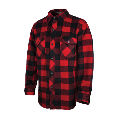 Plaid Solar Fleece Shirt, Men's, Large, Red Equipex