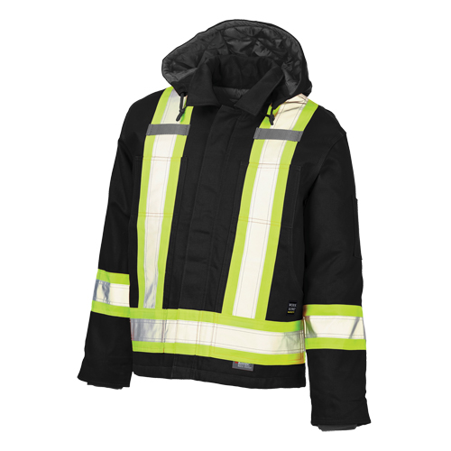 Manteau de s&eacute;curit&eacute;, Noir, Grand Equipex