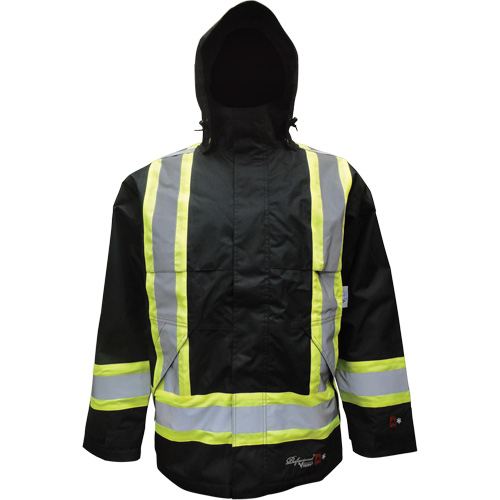 Manteau isol&eacute;, Polyester/Polyur&eacute;thane, Noir, Petit Equipex