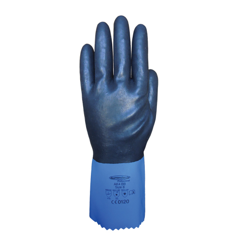 Gants enti&egrave;rement tremp&eacute;s et r&eacute;sistants aux produits chimiques Summitech, Taille Petit/7, 11,8" lo, Chloropr&egrave;ne, Doublure en Poly-coton, 59 mils Equipex