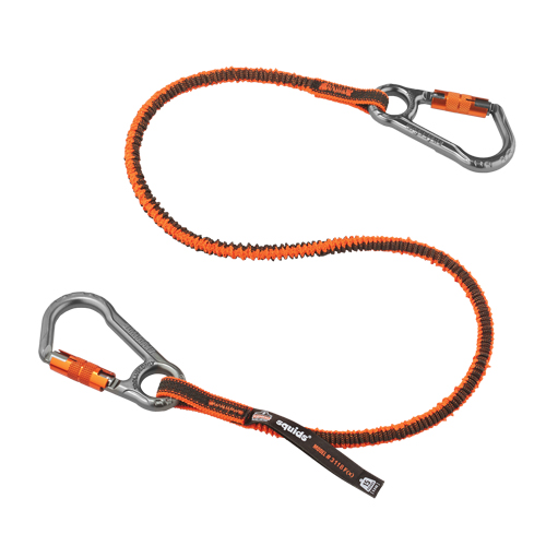 Squids&reg; 3118F(x) Locking Tool Lanyard, Bungee, Dual Carabiner Equipex