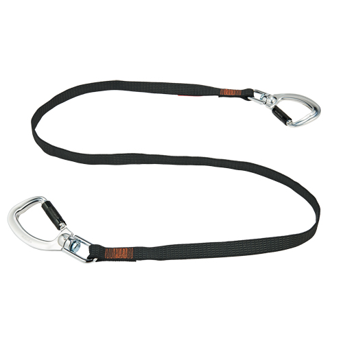 Squids&reg; 3139  Double-Locking Tool Lanyard with Swivel, Fixed Length, Dual Carabiner Equipex