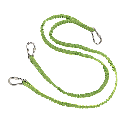Squids&reg; 3311 Twin Leg Tool Lanyard, Bungee, Triple Carabiner Equipex