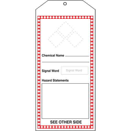Tr&egrave;s grandes &eacute;tiquettes SGH, Papier cartonn&eacute;, 3-7/8" la x 8-1/2" h, Anglais Equipex