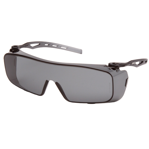 Cappture OTG Safety Glasses, Grey/Smoke Lens, Anti-Fog, ANSI Z87+/Meets/Exceeds CSA Z94.3 Equipex