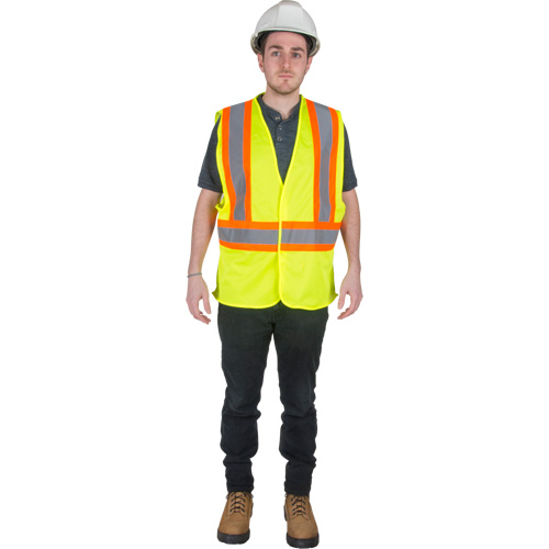 Veste de s&eacute;curit&eacute; pour la circulation, Jaune lime haute visibilit&eacute;, 2T-Grand, Polyester Equipex