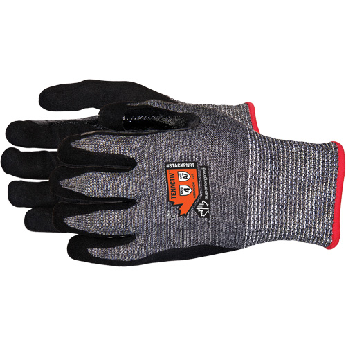 Gants en tricot de composite r&eacute;sistant aux coupures, Taille 6/T-petit, Calibre 13, Rev&ecirc;tement Mousse de nitrile, Enveloppe en Acier inoxydable/PEHP/TenActiv, ASTM ANSI niveau A7 Equipex