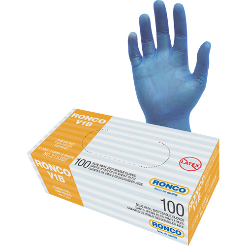Gants jetables, T-Grand, Vinyle, 3 mils, Sans poudre, Transparent Equipex