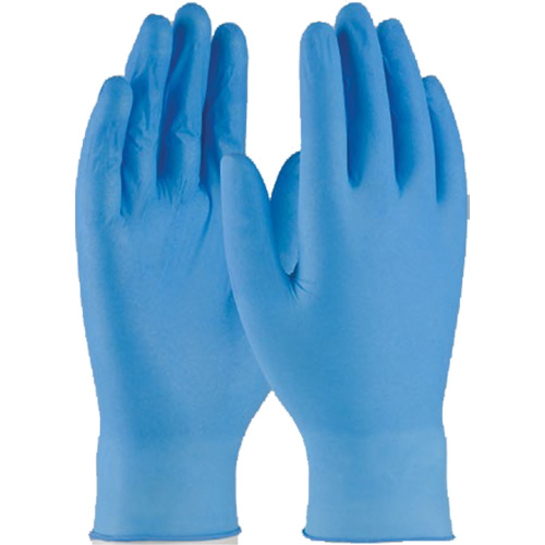 Gants jetables, T-Grand, Nitrile, 4 mils, Sans poudre, Bleu Equipex