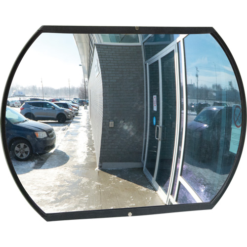 Miroir convexe rectangulaire/rond avec support, 24" h x 36" la, Int&eacute;rieur/Ext&eacute;rieur Equipex