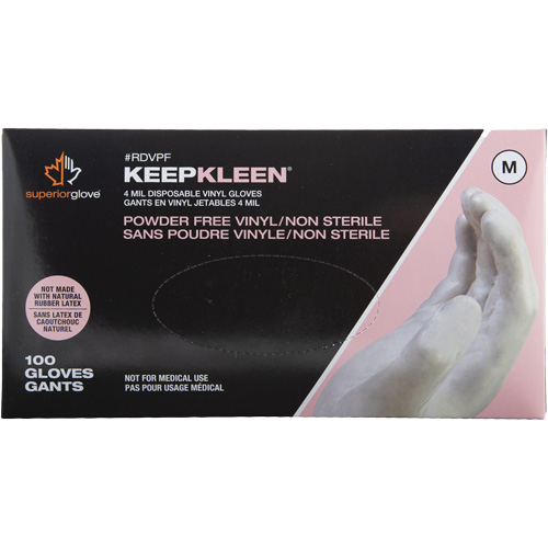 Gants jetables, Petit, Vinyle, 4 mils, Sans poudre, Blanc Equipex