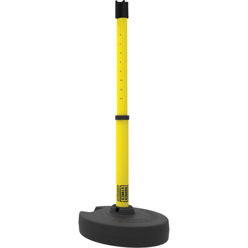 PLUS Barrier Post Set Receiver, 42" High, Yellow Equipex