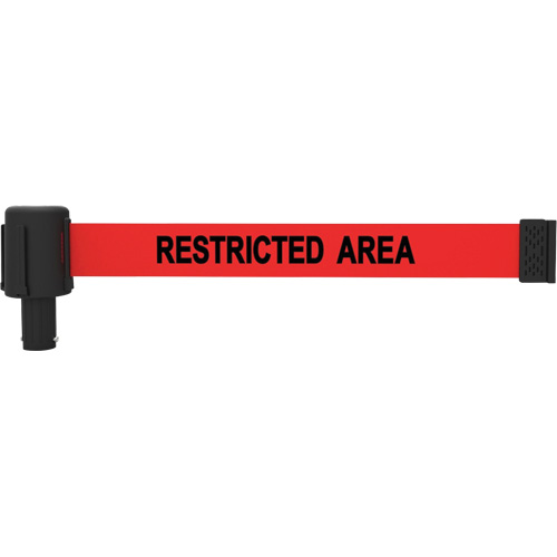 Cassette de banni&egrave;re PLUS, Restricted Area, 15', Ruban Rouge Equipex