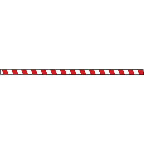 Tough-Mark Heavy-Duty Floor Marking, Rectangle, 48" L x 3" W, Red and White, Polyethylene Equipex