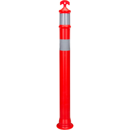 Poteau d&eacute;lin&eacute;ateur &agrave; visibilit&eacute; &eacute;lev&eacute;e &agrave; dessus en T, 42" h, Orange Equipex