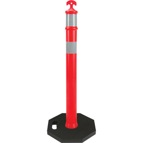 High-Visibility Delineator Post, 42" H, Orange Equipex
