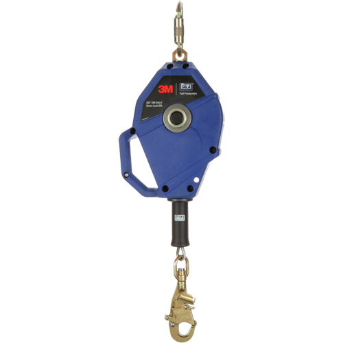 Cordage de s&eacute;curit&eacute; autor&eacute;tractable avec verrouillage intelligent, 20', Acier galvanis&eacute;, Pivotant Equipex