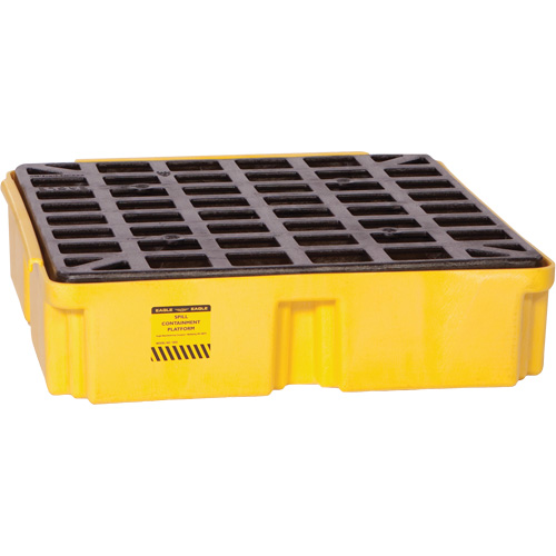 Modular Spill Platform, 15 US gal. Spill Capacity, 26" x 26.25" x 6.5" Equipex