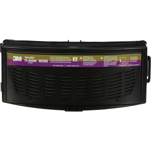 Cartouche multigaz/haute efficacit&eacute; Versaflo, Ammoniac/dioxyde de chlore/Gaz de chlore/Chlorure d'hydrog&egrave;ne/Florure d'hydrog&egrave;ne/Mercure/M&eacute;thylamine/Vapeur organique/Particules/SO2 Dioxyde de soufre, Paquet de 1 Equipex