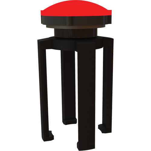 Balise stroboscopique rouge et support pour le syst&egrave;me de barri&egrave;re PLUS, Noir Equipex