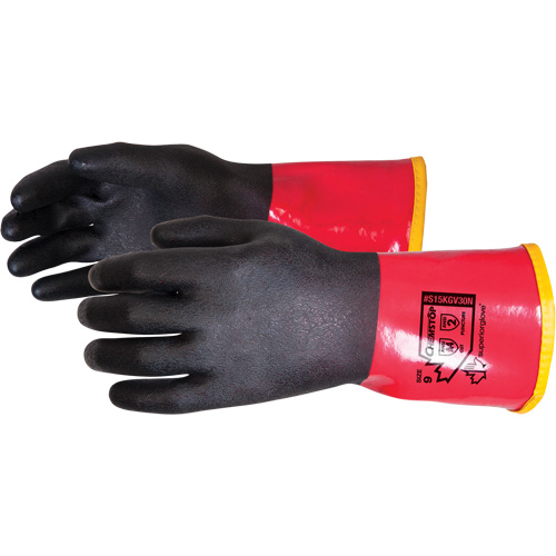 Gants extr&ecirc;mement confortables ChemStop, Taille 7, 12" lo, Nitrile/PVC, 30 mils Equipex