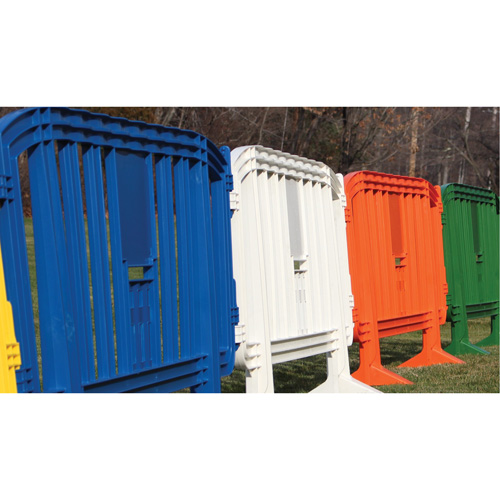 Movit Barricade, Interlocking, 78" L x 39" H, Orange Equipex