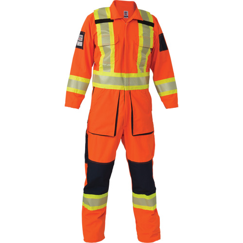 Combinaison ind&eacute;chirable, Moyen (grande taille), Orange haute visibilit&eacute; Equipex