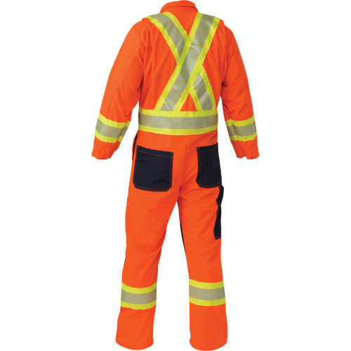 Combinaison ind&eacute;chirable, Moyen (grande taille), Orange haute visibilit&eacute; Equipex