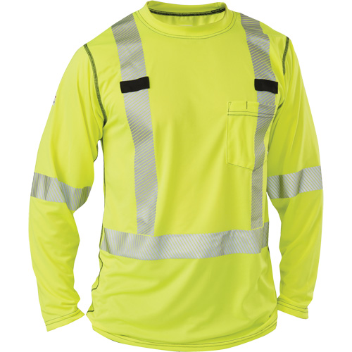 T-shirt &agrave; manches longues haute visibilit&eacute; Polartec Power Grid, Polyester, 2T-Grand, Jaune lime haute visibilit&eacute; Equipex