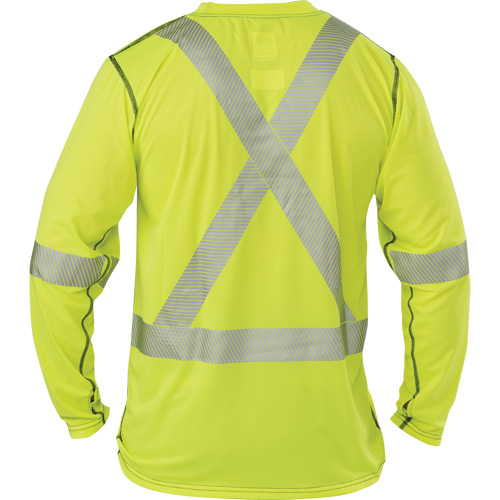 T-shirt &agrave; manches longues haute visibilit&eacute; Polartec Power Grid, Polyester, 2T-Grand, Jaune lime haute visibilit&eacute; Equipex