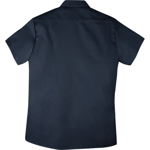 Chemise de travail &agrave; manches courtes en tissu crois&eacute; avec boutons-pression, Hommes, Petit, Bleu marine Equipex
