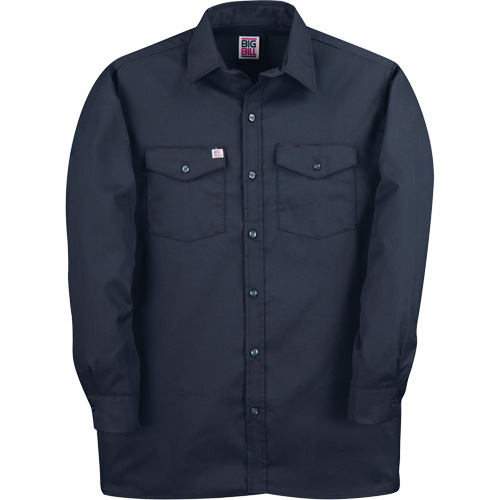 Chemise de travail &agrave; manches longues en tissu crois&eacute;, Hommes, Moyen (grande taille), Bleu marine Equipex