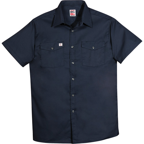 Chemise de travail &agrave; manches courtes en tissu crois&eacute;, Hommes, 4T-Grand, Bleu marine Equipex