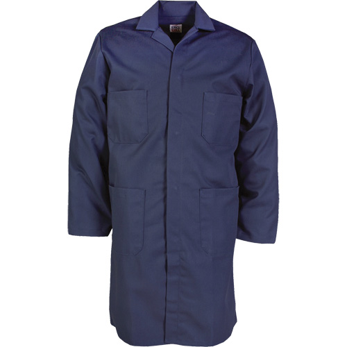 Lab Coat, Poly-Cotton, 32, Navy Blue Equipex