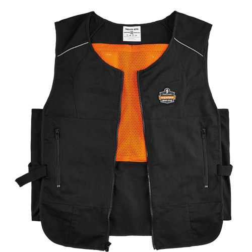 Veste de refroidissement &agrave; changement de phase l&eacute;g&egrave;re avec sachets 6260 Chill-Its, Petit/Moyen, Noir Equipex