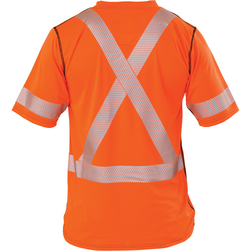T-shirt &agrave; manches courtes haute visibilit&eacute; Polartec Power Grid, Polyester, Moyen (grande taille), Orange Equipex