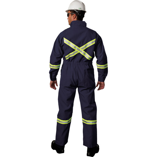 Combinaisons avec mat&eacute;riau r&eacute;fl&eacute;chissant de luxe Westex UltraSoft, Taille 36 (grande taille), Bleu marin, 8,7 cal/cm² Equipex
