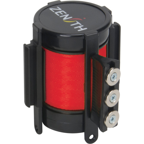 Cassette de ruban magn&eacute;tique pour barri&egrave;re de contr&ocirc;le des foules personnalis&eacute;e, 12', Ruban Rouge Equipex