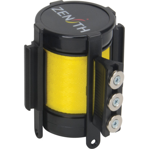 Cassette de ruban magn&eacute;tique pour barri&egrave;re de contr&ocirc;le des foules personnalis&eacute;e, 12', Ruban Jaune Equipex