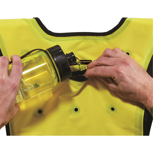 Veste refroidissante &agrave; &eacute;vaporation s&egrave;che &eacute;conomique Chill-Its 6687, Petit/Moyen, Jaune lime haute visibilit&eacute; Equipex