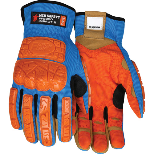 Gants antichocs Forceflex, Moyen, Paume en Synth&eacute;tique, Poignet &agrave; enfiler Equipex