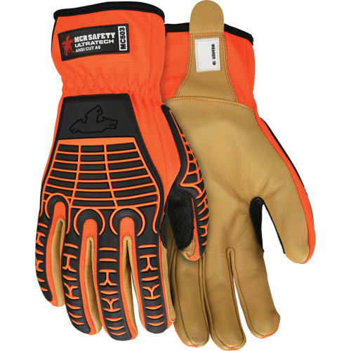 Gants antichocs UltraTech, Moyen, Paume en Cuir fleur, Poignet &agrave; enfiler Equipex