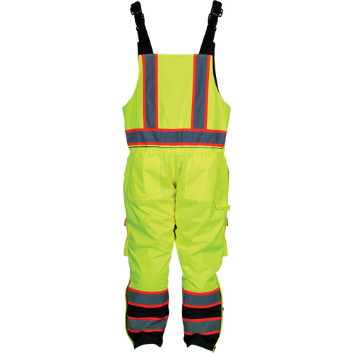 Insulated Overalls, Polyester/Polyurethane, Small, High Visibility Lime-Yellow Equipex